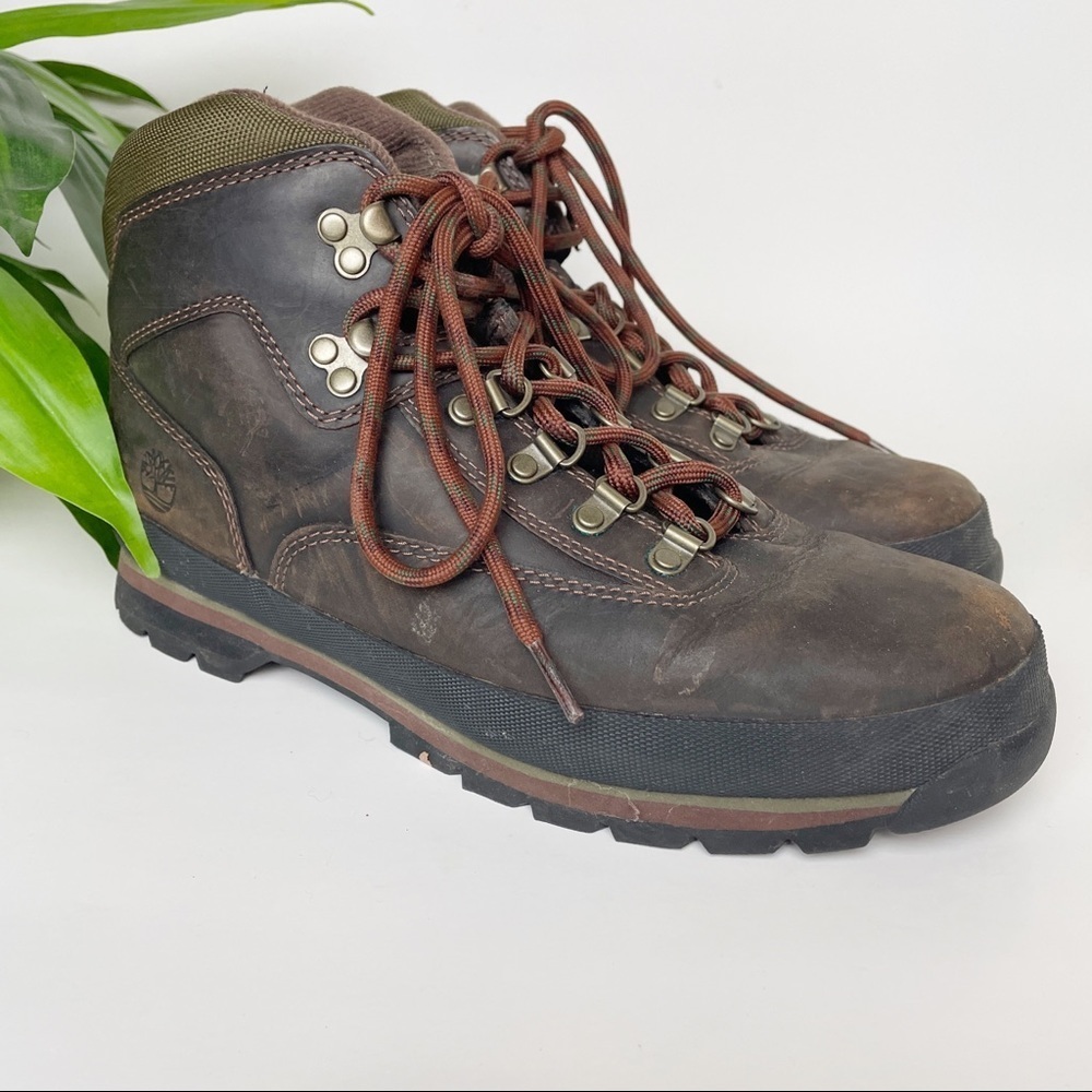 Timberland Classic Leather Euro Hiker Brown Men’s 9 - Picture 3 of 11